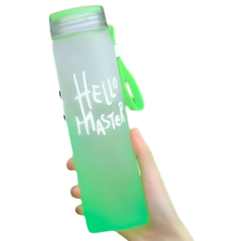 Green Frosted Glass Water Bottle | Leak-Proof Insulated Bottle with Hello Master Decal Logo | 400ml - Image 6