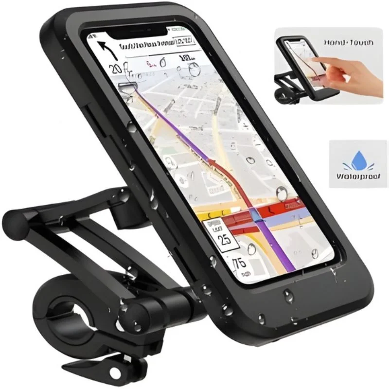 Waterproof Bike Phone Holder 360° Rotation | Handlebar Mobile Mount for Bicycle & Motorcycle - Image 2