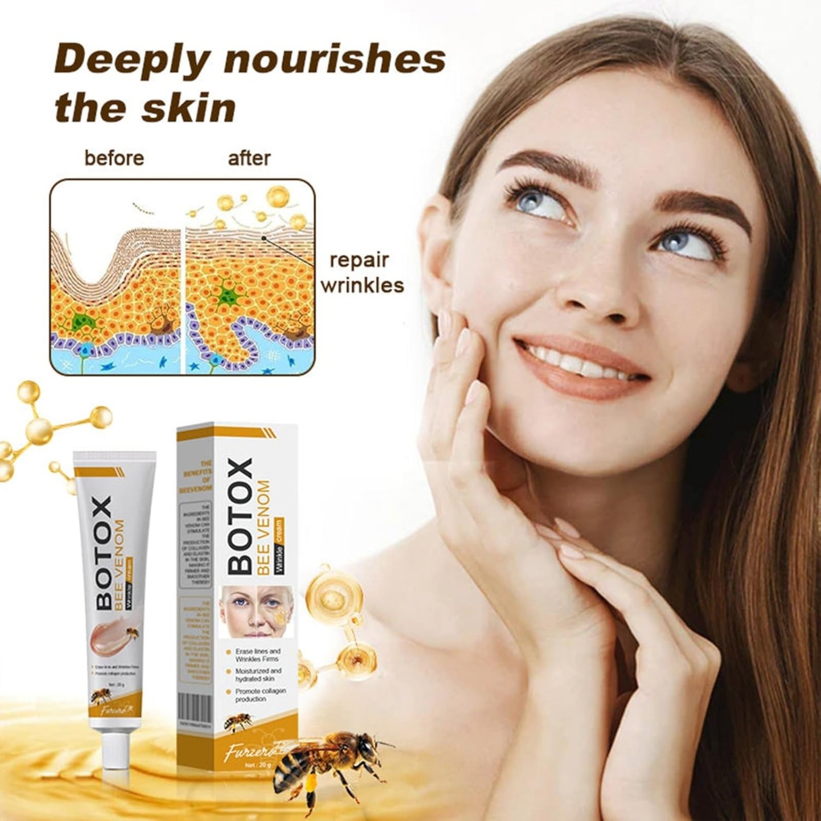 Botox Bee Venom Wrinkle Cream in Pakistan | Anti-Aging & Collagen Boosting Moisturizer - Image 2